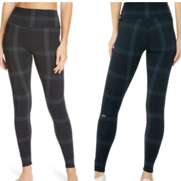 ALO Yoga Pants - ALO Yoga High-Waist Vapor Legacy Plaid Leggings